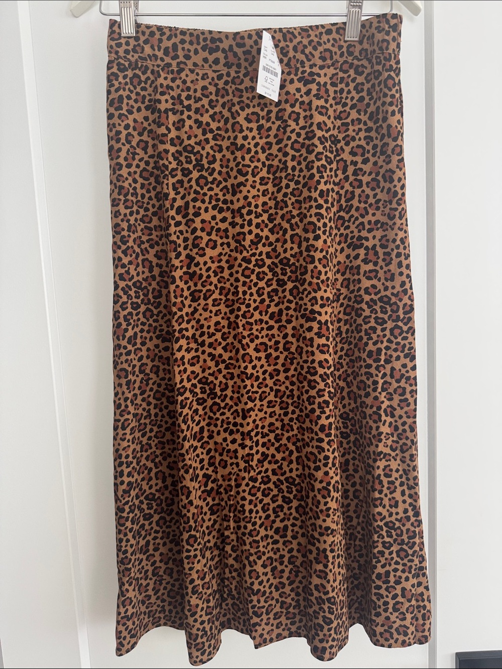 NWT J. Crew Leopard Print Midi Skirt - Brown & Black
